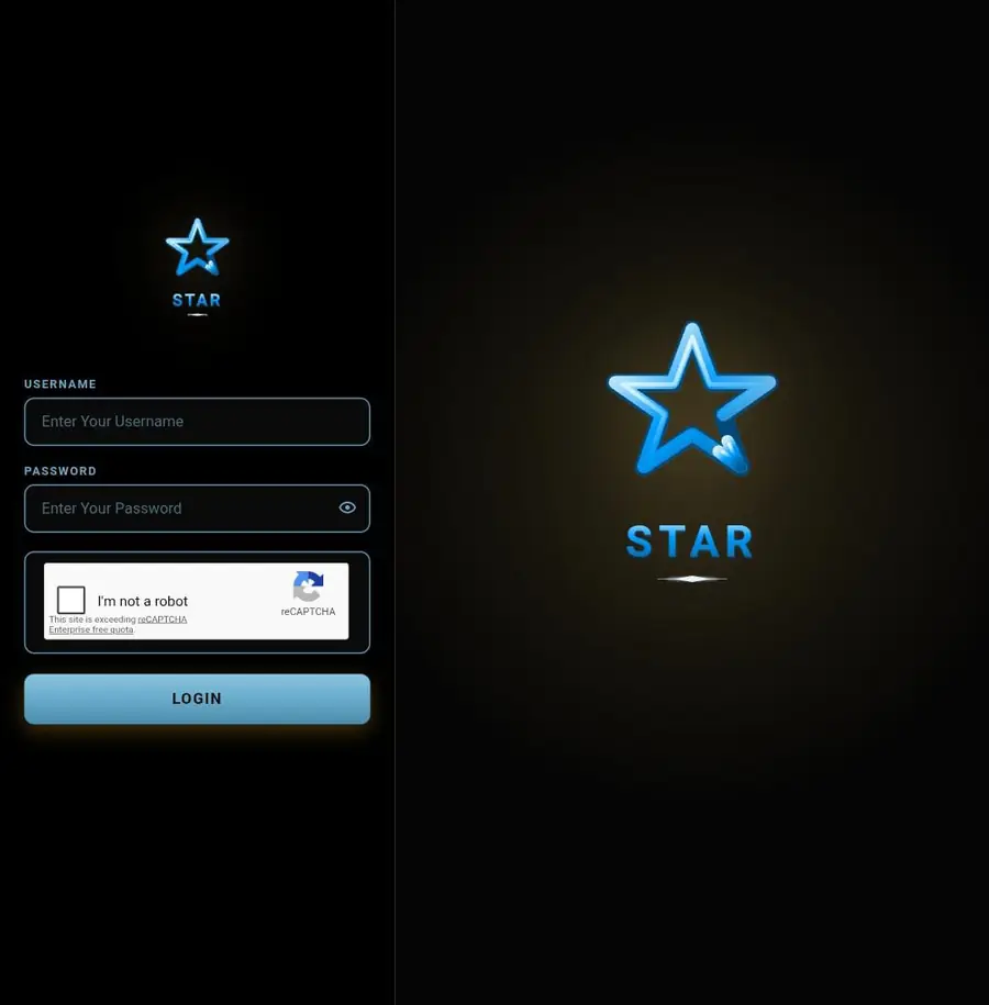 StarShare IPTV reseller login interface